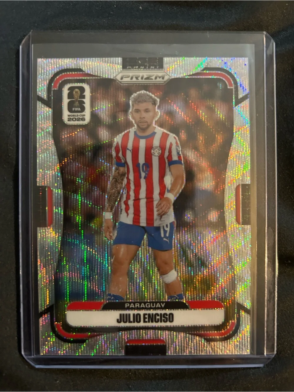 Panini Prizm Soccer Card - Red, White, Blue Design